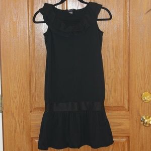 Ralph Lauren Black Ruffle Neck Girls Dress
